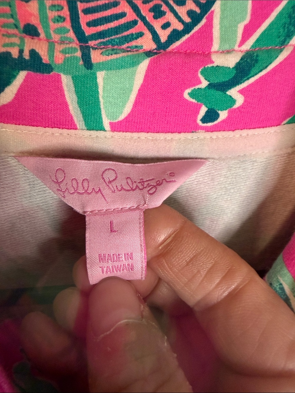 Lilly Pulitzer Skipper Popover Mandevilla Pink Extra Lucky Elephants Size L - Picture 3 of 6